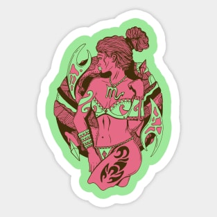 Pink Mint Scorpio Beauty Sticker